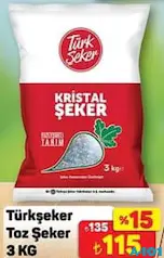 TÜRKŞEKER TOZ ŞEKER 3 KG TÜRKŞEKER TOZ ŞEKER 3 KG